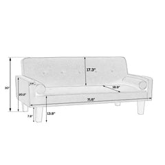 Fabric Sofa, Medieval Love Seat Sofa Furniture, With Pillows, Living Room Button Tufted Sofa, Pull Point Design